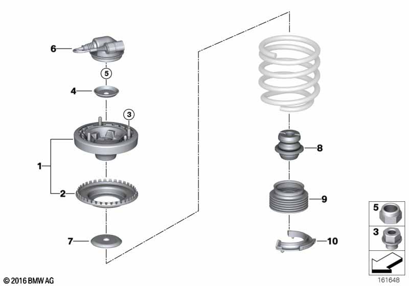 Опора аморт.ст./изол.прокл.пруж./доп.эл.