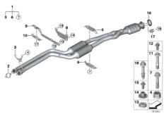 Катализатор/передний доп.глушитель