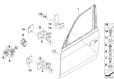 Дверь Пд, петли/ограничитель двери