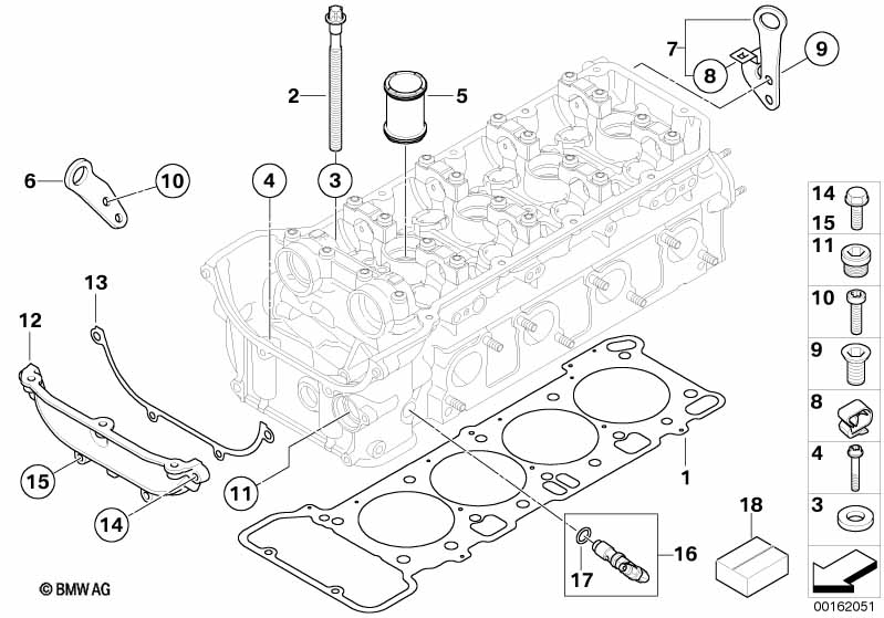 Головка блока цилиндров-доп.элементы
