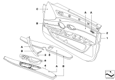Обшивка двери,полн.кож.отделка Indi. Пд