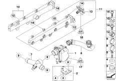 Капан х.х./трубопровод клапана х.х.