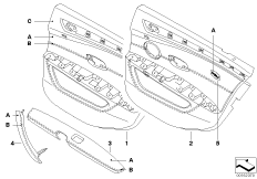 Обшивка двери Indi, полн.кож.отделка Зд