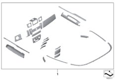 Монт. к-кт дерев.деталей салона в сборе