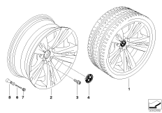 Л/c диск BMW со сдвоенными спиц.диз.266