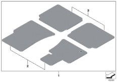 К-т ковриков, велюр