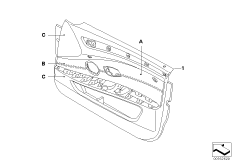 Обшивка двери Indi част.кож.отд. Пд LC