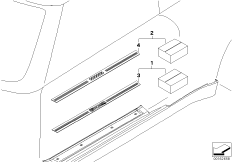 К-т доосн.декор.накл.на порог нерж.ст.