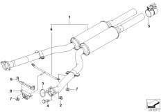 Передний дополнительный глушитель
