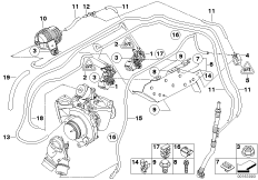 Вакуумное управление турбонагнетателя