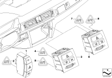 Выключ.авар.свет.сигнализац./центр.замка