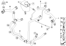 Водяной шланг системы охлаждения