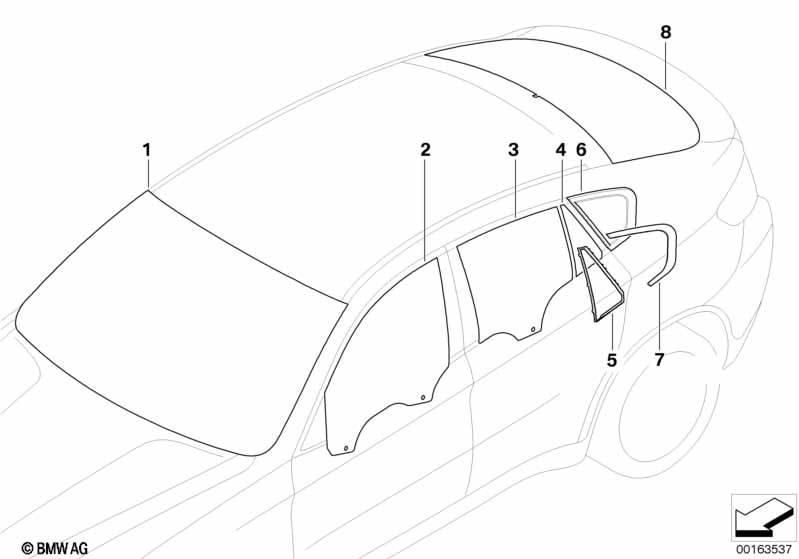 лобовое стекло е71 до 10.2008 -HUD