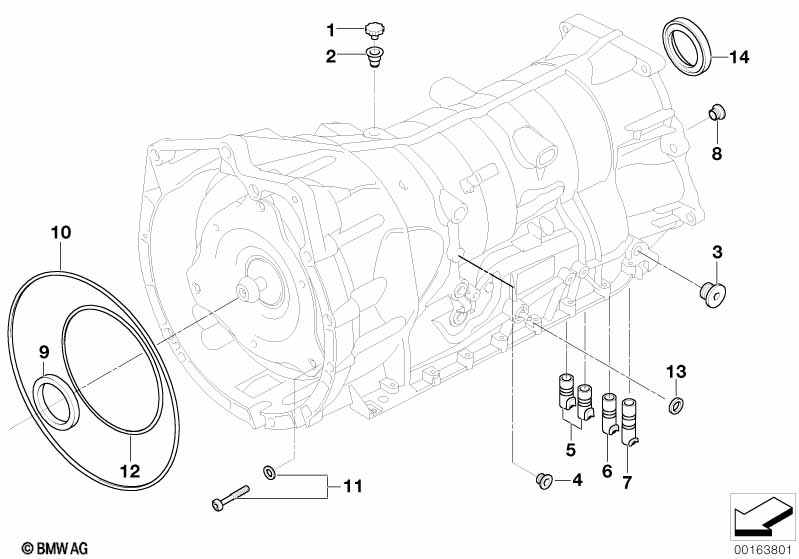 GA6HP19 картер+доп.элементы-полн.привод