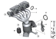 Выпускной коллектор с катализатором