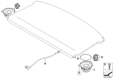 Детали динамика на полке за зад.сиденьем