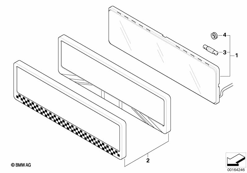 Держатель ном. знака самосветящийся
