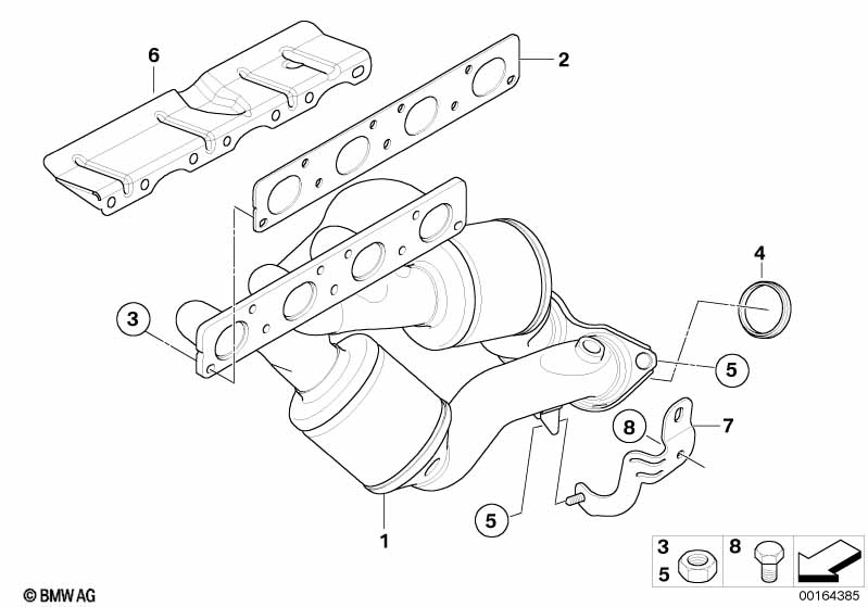 Выпускной коллектор с катализатором