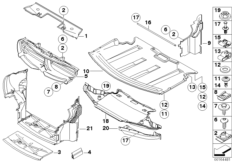 Экран моторного отсека/воздуховода