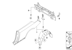 Крыло/облицовка задней части