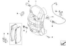 Датчик износа торм.накладки пер.колеса