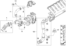 Сист.впуска воздуховода наддув.возд./AGR
