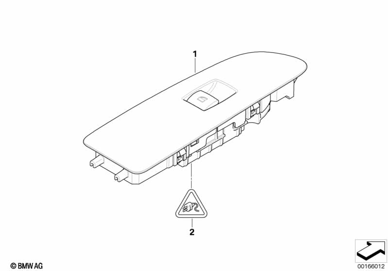 Выключатель стеклоподъемника стор.пасс.