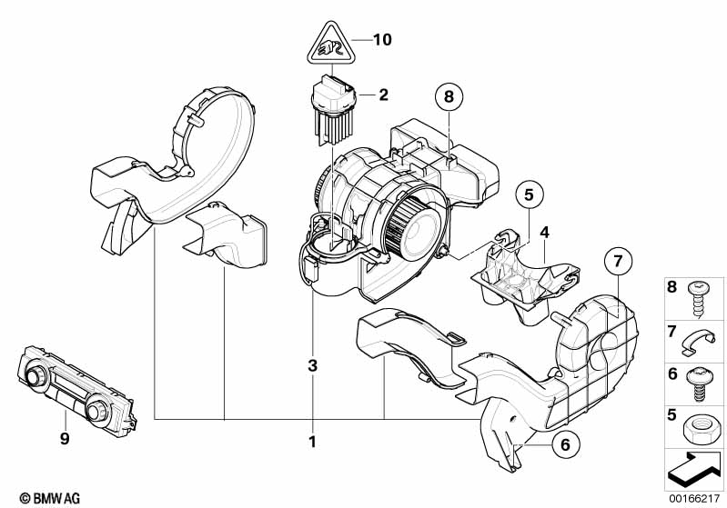 Вентилятор задней части салона