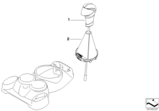 Ручка рычага управления, кожа