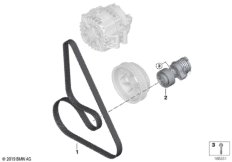 Ременный привод водяной помпы/генератора