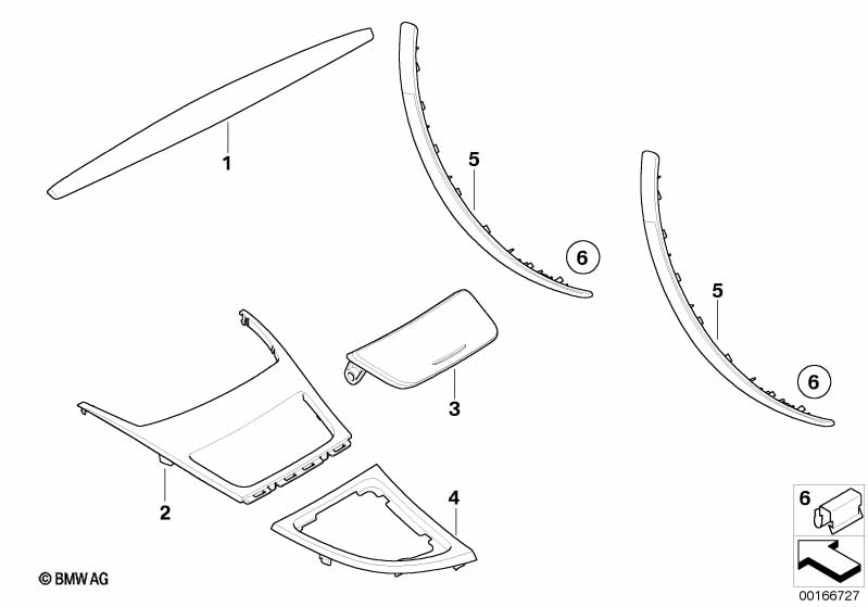 BMW Performance декор.планка карбон.
