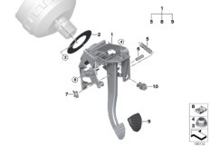 Педальный мех., КПП с двухдиск.сцепл.