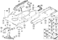 Экран моторного отсека/облицовка днища