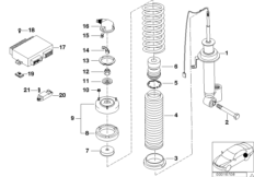 Аморт.стойка Зд EDC/рег.дорожн.просвета