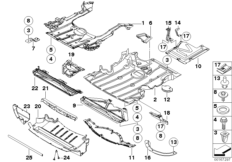 Экран моторного отсека/облицовка днища