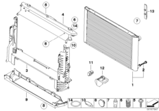 Элементы крепл.радиатора водян.охлажд.