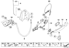 Система замков задней двери
