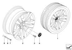 Л/c диск BMW со сдвоенными спиц.диз.278
