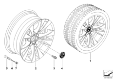Л/c диск BMW с V-образн.спицами диз.277