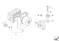 Гидроагрегат ABS/ЭБУ/кронштейн