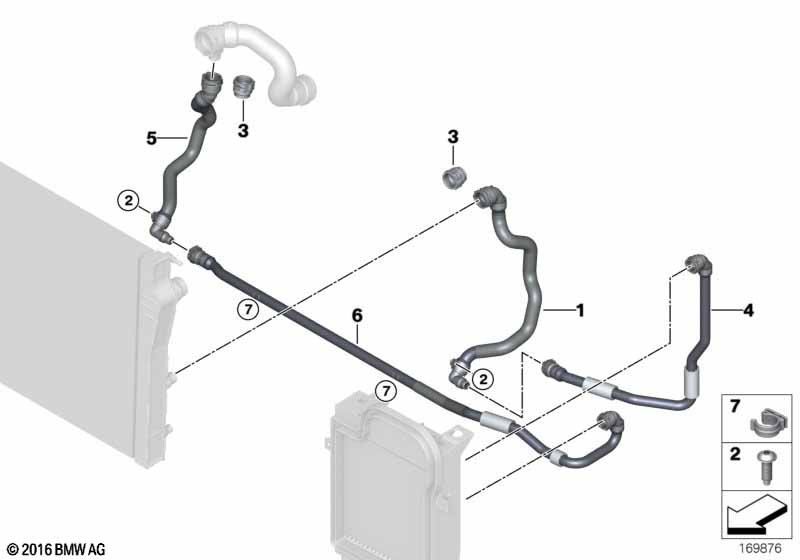 Водяной шланг системы охлаждения
