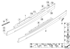Аэродин.к-т порога BMW Performance
