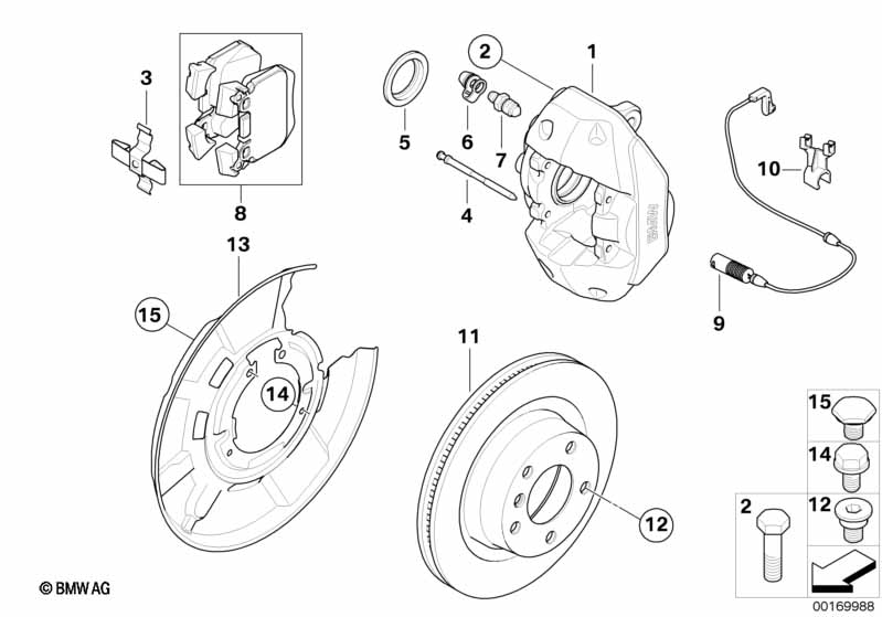 Задний тормоз BMW Performance