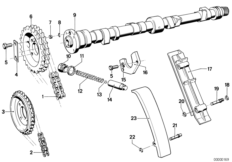 Прив.цепь механ.газораспред./распредвал