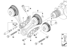 Приводная цепь мех.газораспред.цил.5-8