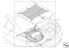 Размещение авар.колеса в багажном отд.