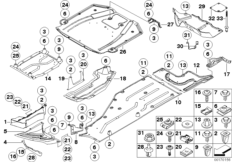 Экран моторного отсека/облицовка днища