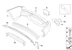 Облицовка бампера Зд аэродин.пакет II