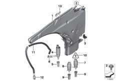 Бачок стеклоомывателя/омывателя фар