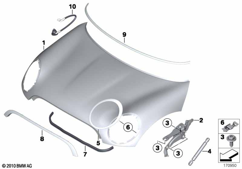 R57/R56/R55/R59 Капот